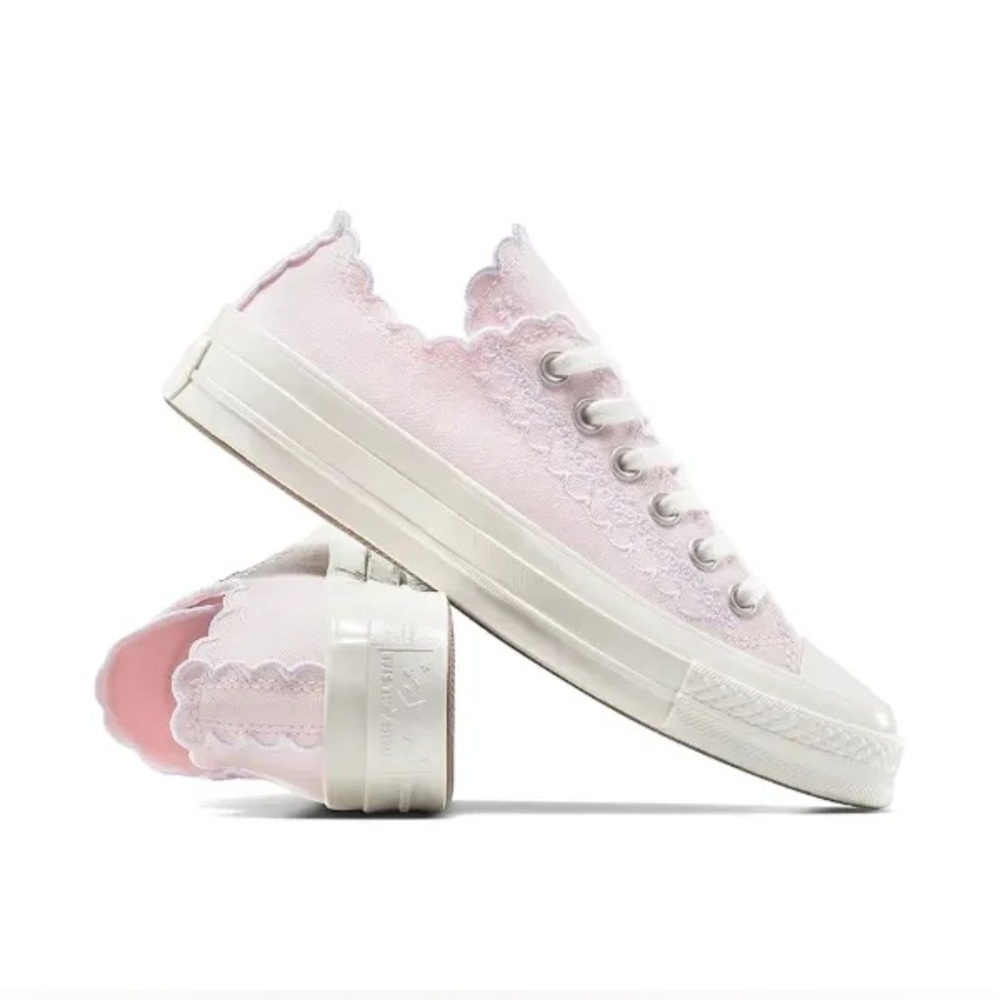 Converse Chuck 70 embroidered scalloped-edge sneakers - Picture 4 of 7